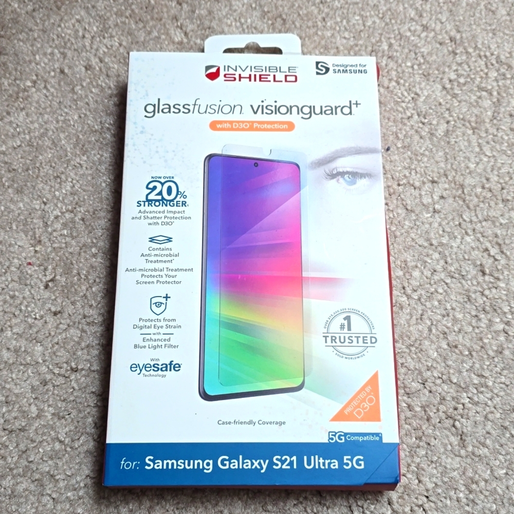 ZAGG Glassfusion Visionguard for Samsung Galaxy S21 Ultra 5G Phone